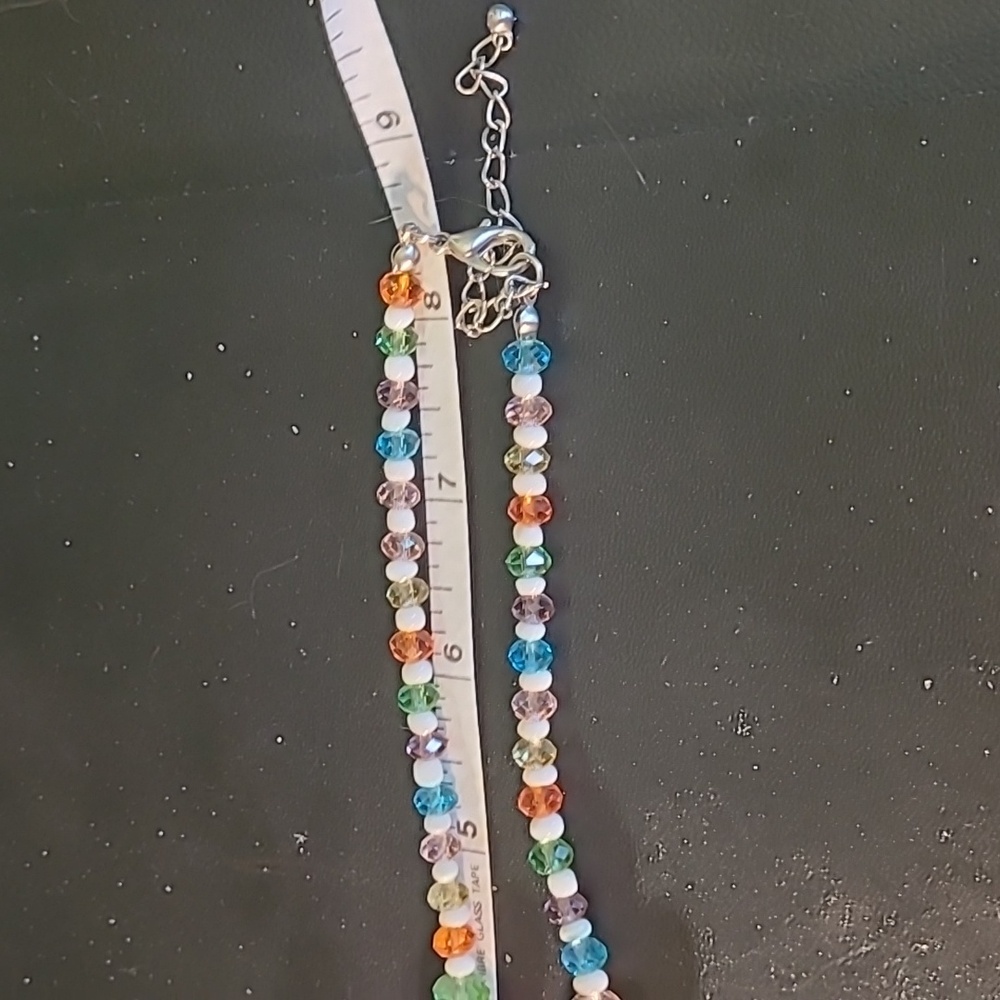 Colorful Neon Shell Beaded Necklace - Picture 4 of 7